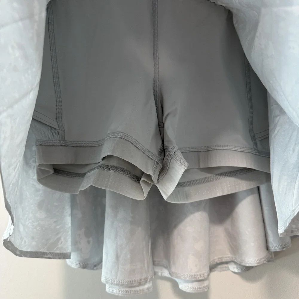 Lululemon Court Rival High-Rise Skirt *Long Terrazzo Marble Silver Ice Multi 6
